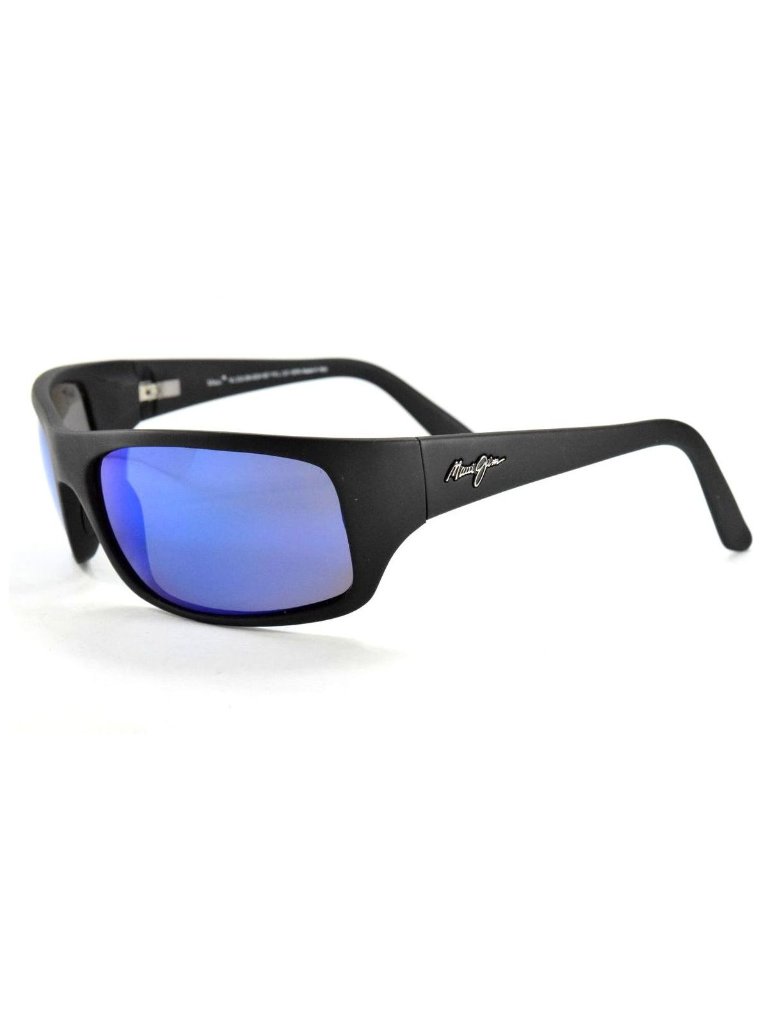 Maui Jim Peahi Mj 202-2m-Sgh Black Rubber / Blue Hawaii Polarized
